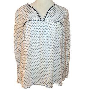 H&M | Blue and White Long Sleeve Top | Size Medium